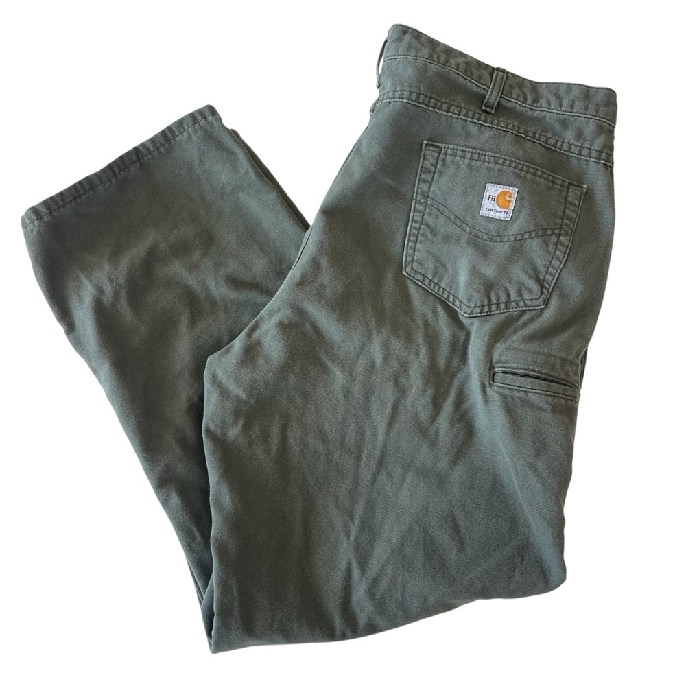 Carhartt Pants FR FRB159 MOS Moss Green HRC2 Loose Fit Workwear Chore 42x32